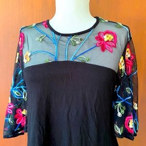 Pebble and stone embroidered shirt